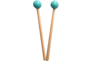 2Pcs Soft Head Sticks Wood Handle Mallets For Glockenspiel Xylophone Music Instruments Parts Green Clever design