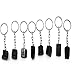 Rock Paradise 1 (One) Tourmaline Stone Silver Toned Key Chain - Natural Black Tourmaline Keychain Exclusive with COA AM19B1-06 …