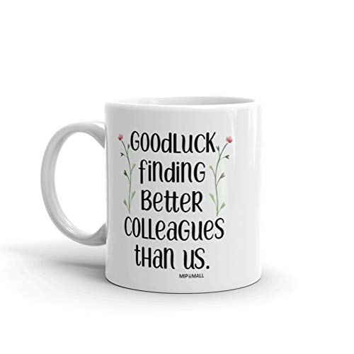 Funny Leaving Gifts for Colleagues Boss Friends Women Men - Goodluck Mugs Cup Ideas MG1138