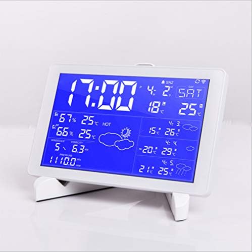CHESUN Wireless Weather Station Alarm Clock/Outdoor Wireless Sensor–Hygrometer Thermometer Large Accurate Display,Alarm Clock Temperature Alerts,Forecasting Monitoring Home,Hotel,Office Use [Energy Class A]
