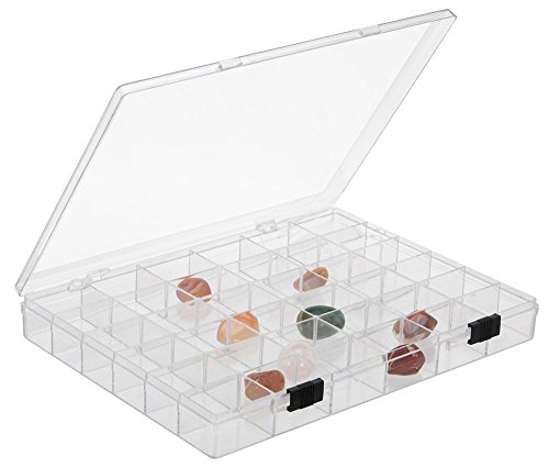 SAFE Rock Collecting Box with 36 compartments and 2 sliding latches