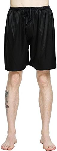 SIHAMen's Satin Pajama Boxer Shorts with Elastic Waistband, Pants S-4XL