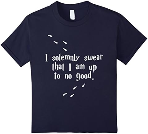 Kids I solemnly swear that I am up to no good t-shirt 12 Navy