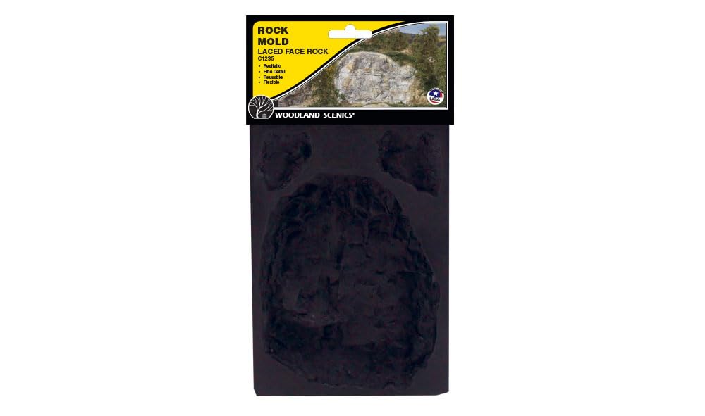 Woodland Scenics C1235 Casting Mould Flat Facet Rock Mould Laced Face Rock Diorama Landscape Design Scale Z N TT H0 G