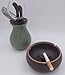 Kinger_Home Ceramic ashtray,Ash Holder for Smokers, Desktop Smoking Ash Tray for Home office Decoration(TC-1) (D)