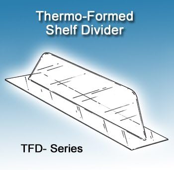 3" x 12" Thermo Formed Shelf Divider, TFD-412, Pack of 50