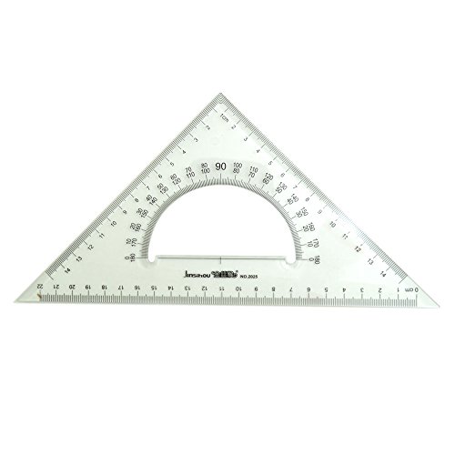 BronaGrand Large Triangle Ruler Square Set, 30/ 60 and 45/ 90 Degrees, Set of 2
