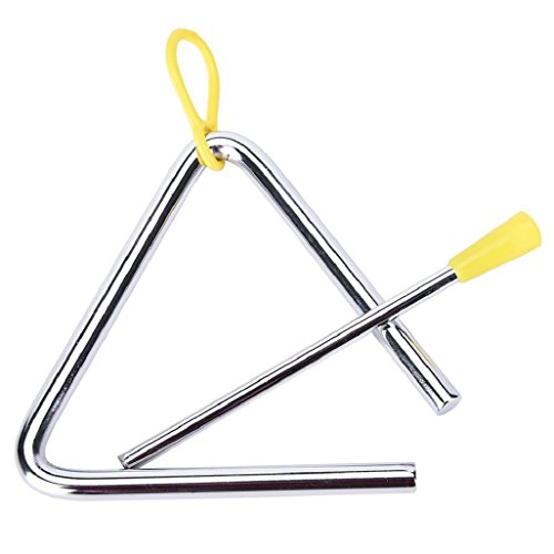 Top Cheer 2pcs Steel 4" Musical Triangle Children Preschool Music Toys