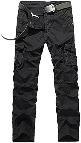 OnIn Handsom Mens Leisure Solid Color Multi Pocket Overalls Baggy Pants Hot and Fashion Black34