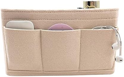 Felt Purse & Bag in Bag Organizer Insert/Multi-Pocket Handbag Shaper-Fit LV Speedy Neverfull Longchamp Tote(7 Colors)