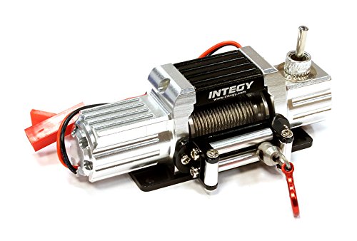 Integy RC Model Hop-ups C25579SILVER Billet Machined T7 Realistic High Torque Mega Winch for Scale Rock Crawler 1/10