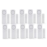 Wireless Home Security Alarm System DIY Kit - Magnetic Sensor - Guardian Protector - Window Glass Vibration Security Burglar Alarm for Homes, Cars, Sheds, Caravans, Motorhomes - Price Xes (Set of 10)