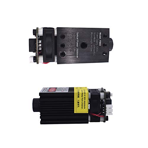 image for TXINLEI 2.5W 2500mW 445nm TTL PWM Control Blue Laser Module, DC 12V Fo