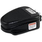 Linemaster 635-S Clipper Foot Switch, Electrical, Single Pedal, Momentary, DPDT, Single Stage, No Guard, Black