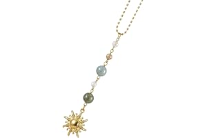 Shengsenfu Sun Hanging Car Decor, Rear View Mirror Accessories, Cute Boho Car Accessories for Women, Handmade Car Charm, Natu