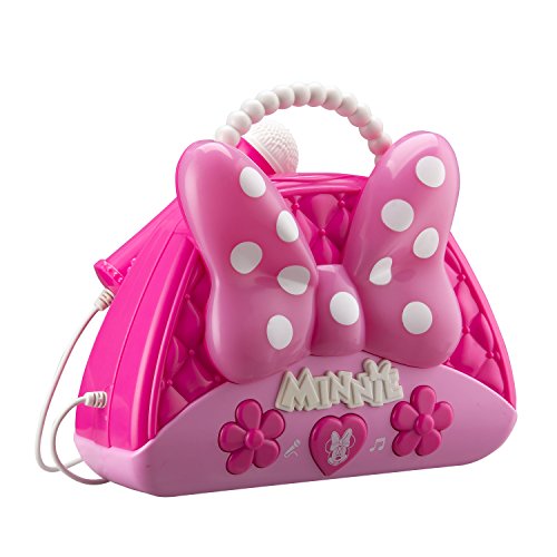 Minnie-Mouse-Voice-Change-Boombox-With-Microphone-Sing-Along-To-Built-In-Music-Or-Connect-Your-Own-Device-Minnie-Bowtique-Voice-Change-MP3-Boombox-for-Girls-Who-Love-To-Sing