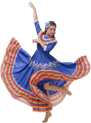 Amazon.com: Faltern Cinco De Mayo Dress - Women's Mexican Fiesta Costume