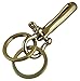 LoaferUp Anchor Shackle Fish Hook Keychain in Brass Men's Keychain Keyring Nautical Gift, Brass Fish-Hook Keychain Shackle Split Ring