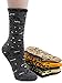Bienvenu 5 Pairs Leopard Print Stockings Abstract Zebra Animal Colorful Funny Warm Casual Knit Socks for Women, Yellow