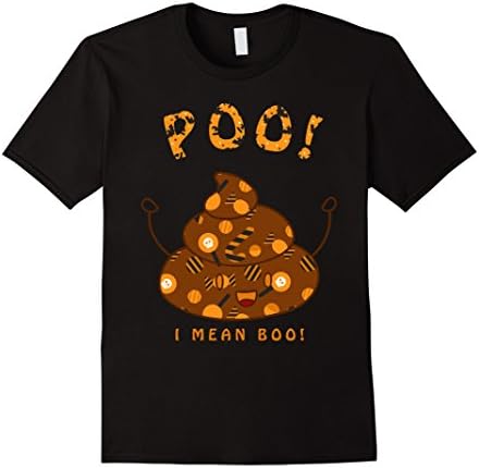 Mens Halloween Poop Emoji tee - Pumpkins and bats pattern tshirt 3XL Black