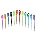 Jiulyning Peacock Feather Pattern Colored Gel Ink Pen, Fine Point 0.38mm, Pack of 12