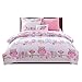 Mi Zone Kids Wise Wendy Bag in A Bag Sets For Girls, Owl Kids Girl Bedding Set – Ultra Soft Microfiber Childrens Bedroom Bed Comforters, Full, White 8 Piece