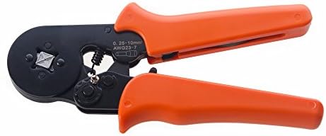 Hapdux Self-adjustable Square Ferrule Crimper Crimping Pliers for AWG23-7 0.25-10mm² Wire Terminals