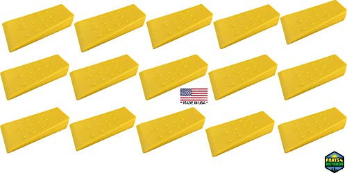 Parts 4 Outdoor Set of 15 Tree Felling Falling Felling Wedges Yellow 5.5" Plastic Logging Wedge