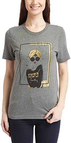 Graphic Fashion Arabic Graffiti 'Turban Girl' Short Sleeve T-shirt (SMALL)