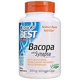 Doctor's Best Bacopa with Synapsa, Non-GMO, Vegan, Gluten Free, Soy Free, Helps Enhance Memory, 320 mg, 60 Veggie Caps