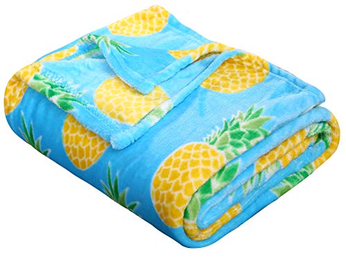 40 Of The Best Pineapple Gifts SummerTime Whimsy Plush Fleece Throw Blanket (50