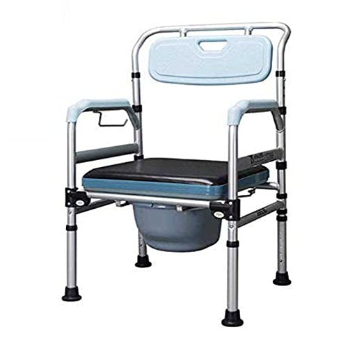 QKSZ Portable Bedside Commode Toilet Chair, Foldable Heavy Duty