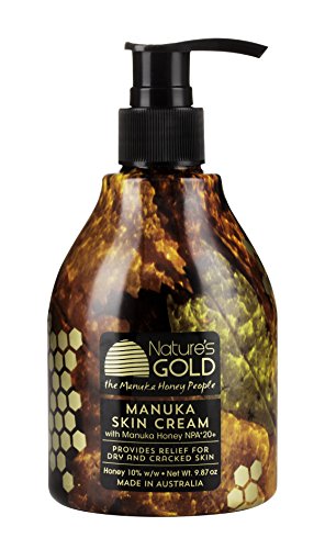 Manuka Skin Cream with Certified Australian Manuka Honey 9.87oz Pump Bottle by Nature’s Gold - Best Natural Moisturizer - Soothes and Heals Dry, Itchy Skin - for Face and Body
