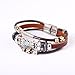FAIRY COUPLE Tibetan Hand Crafted Blue Coral Stone Leather Bracelet -19cm- L15