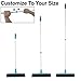 Rubber Broom - Soft Natural Rubber Bristles with Built-in Squeegee Edge, with Telescopic Rod Adjustable - Water Resistant - Perfect for Cat/Dog Hair