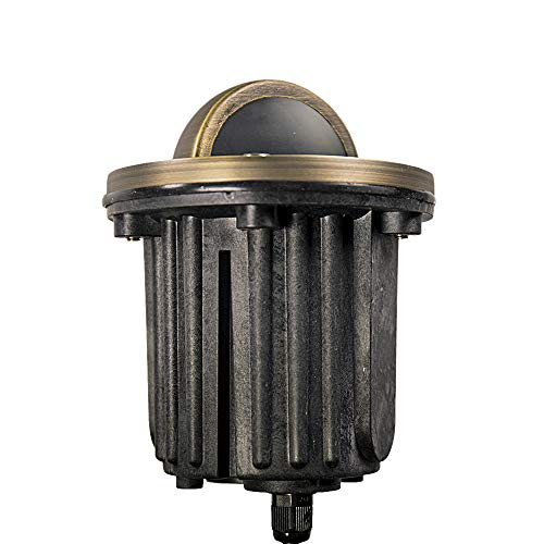 Lumen Logic 12V Brass InGround Well Light (Beacon Top) with LED Bulb