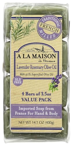 A LA MAISON Lavender Rosemary Olive Oil Bar Soap 41gSSIVD AL