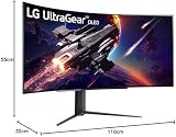 LG UltraGear 45GR95QE 45 Inch Curved OLED Gaming Monitor WQHD 240Hz 0.03ms view 24
