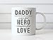 MAUAG Unique Dad Coffee Mug, Daddy A Son's First Hero, A Daughter's First Love Best Father's Day Gifts Cup, White 11 Oz