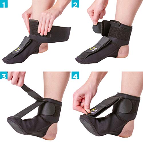 BraceAbility Plantar Fasciitis Night Sock Soft Stretching Boot Splint