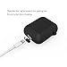 AhaStyle Full Protective Cover Keychain Silicone Case for Apple AirPods (Black)