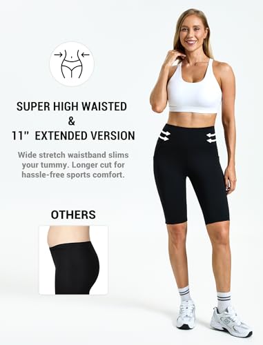 Enjoyoga Women's Short Leggings with Pocket - High Waist Cycling Shorts Sports Trousers Running Trousers Sports Yoga Shorts for Summer