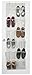 Vinyl Over The Door Shoe Organizer with 24 Reinforced Pockets. Organize Your Shoes with This Shoe Rack Over The Door Organizer and Save Space. Hang on Standard Doors with 3 Steel Over The Door Hooks.