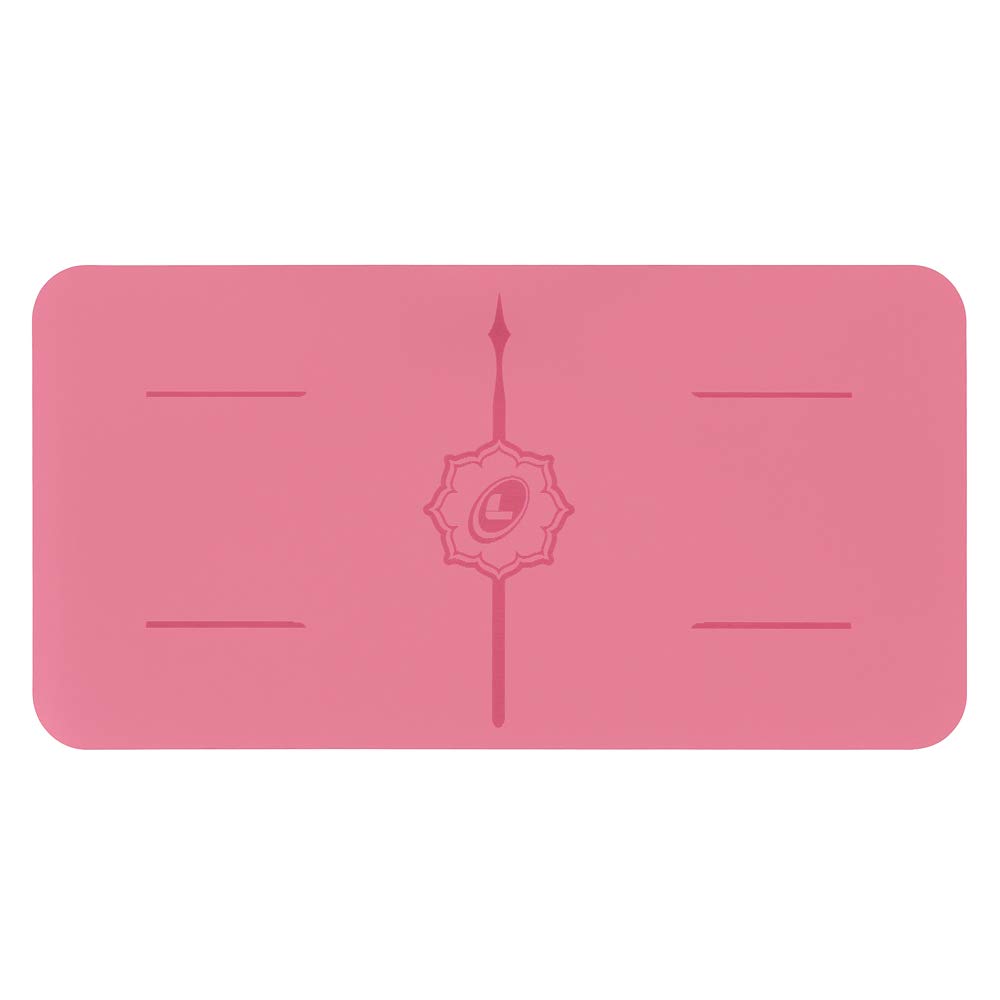LIFORME Yoga Pad - Free Yoga Bag, Patented Alignment System, Warrior-Like Grip, Non-Slip, Eco-Friendly and Biodegradable, 4.2mm Thick pad for Knee, Elbow and Hand Support During Yoga - Pink