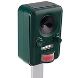Signstek Waterproof Ultrasonic Solar Powered Wild Animal Repeller---PIR Dogs Cats Scarer Deterrent---Battery Operated/Waterproof/Rechargeable