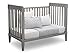 Serta Mid Century Modern Classic 5-in-1 Convertible Baby Crib, Grey