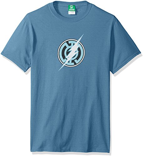 DC Comics Men's Green Blue Lantern Flash T-Shirt, Slate, 2XL