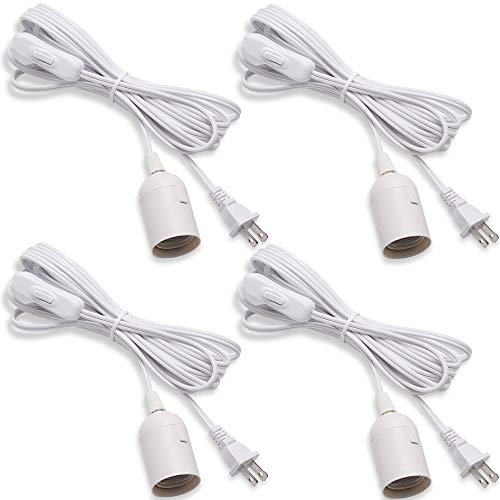 UL 15Ft Extension Hanging Lantern Cord Cable JACKYLED 4Pack 360W with