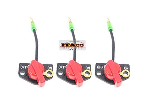 ITACO 3pcs x STOPSWITCH Stop Switch ON Off Wire fit Subaru Robin EY15 EY20 EY27 EY28 70MM 066-00003-71