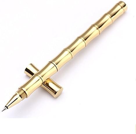 IRISFLY Bamboo Joint,Tactical Personal Defense Brass Pen Signature Pen + Cover